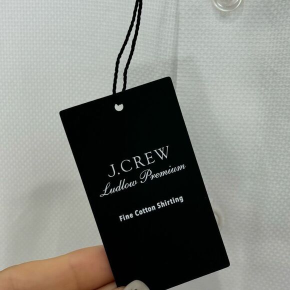 NWT T J. Crew Slim-fit Ludlow Premium fine cotton dress shirt in dobby - Picture 7 of 9